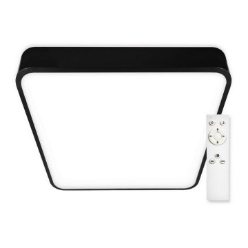 Top Light - LED Димируем плафон METAL LED/51W/230V ъглов черен + дистанционно управление