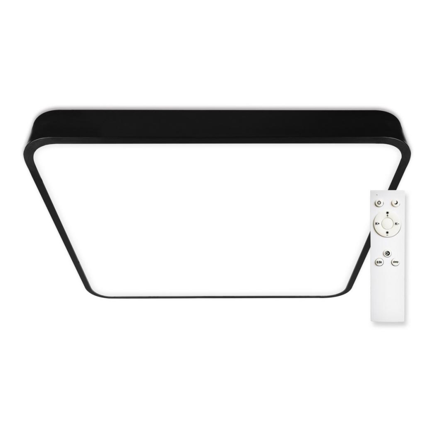 Top Light - LED Димируем плафон METAL LED/60W/230V ъглов черен + дистанционно управление