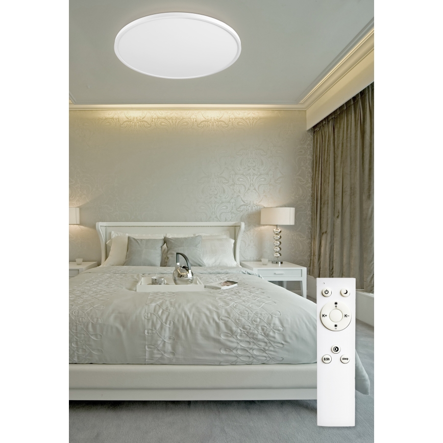 Top Light - LED Димируем плафон REVIT LED/70W/230V 3000-6500K Ø 75 см бял + дистанционно управление