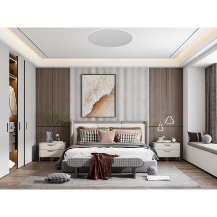 Top Light - LED Димируем плафон REVIT LED/70W/230V 3000-6500K Ø 75 см бял + дистанционно управление