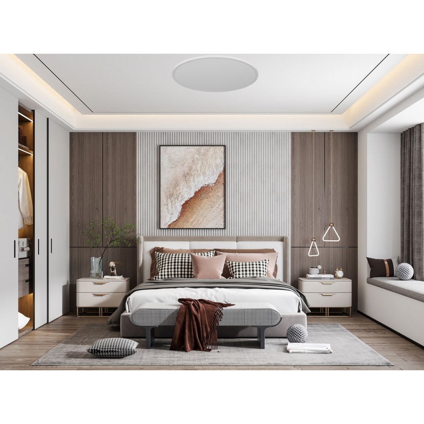 Top Light - LED Димируем плафон REVIT LED/70W/230V 3000-6500K Ø 75 см бял + дистанционно управление