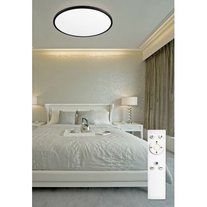 Top Light - LED Димируем плафон REVIT LED/70W/230V 3000-6500K Ø 75 см черен + дистанционно управление