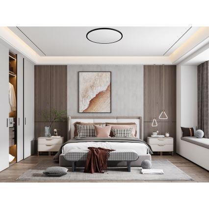 Top Light - LED Димируем плафон REVIT LED/70W/230V 3000-6500K Ø 75 см черен + дистанционно управление