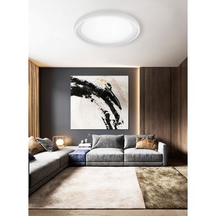 Top Light - LED Димируем плафон SALERNO LED/60W/230V 3000-6500K Ø 60 см бял + дистанционно управление