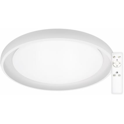 Top Light - LED Димируем плафон SALERNO LED/60W/230V 3000-6500K Ø 60 см бял + дистанционно управление