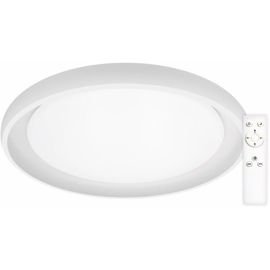 Top Light - LED Димируем плафон SALERNO LED/60W/230V 3000-6500K Ø 60 см бял + дистанционно управление