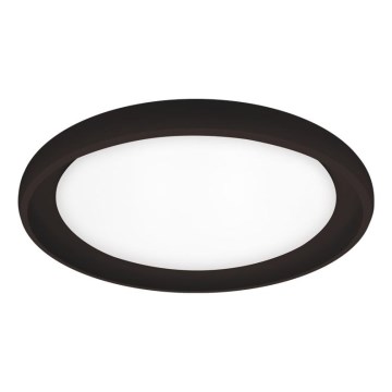 Top Light - LED Димируем плафон SALERNO LED/60W/230V 3000-6500K Ø 60 см черен + дистанционно управление