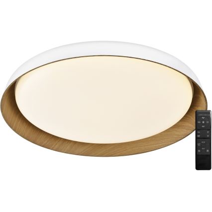 Top Light - LED Димируем плафон SATELLITE LED/48W/230V 3000-6500K Ø 53 см бял/кафяв + дистанционно управление