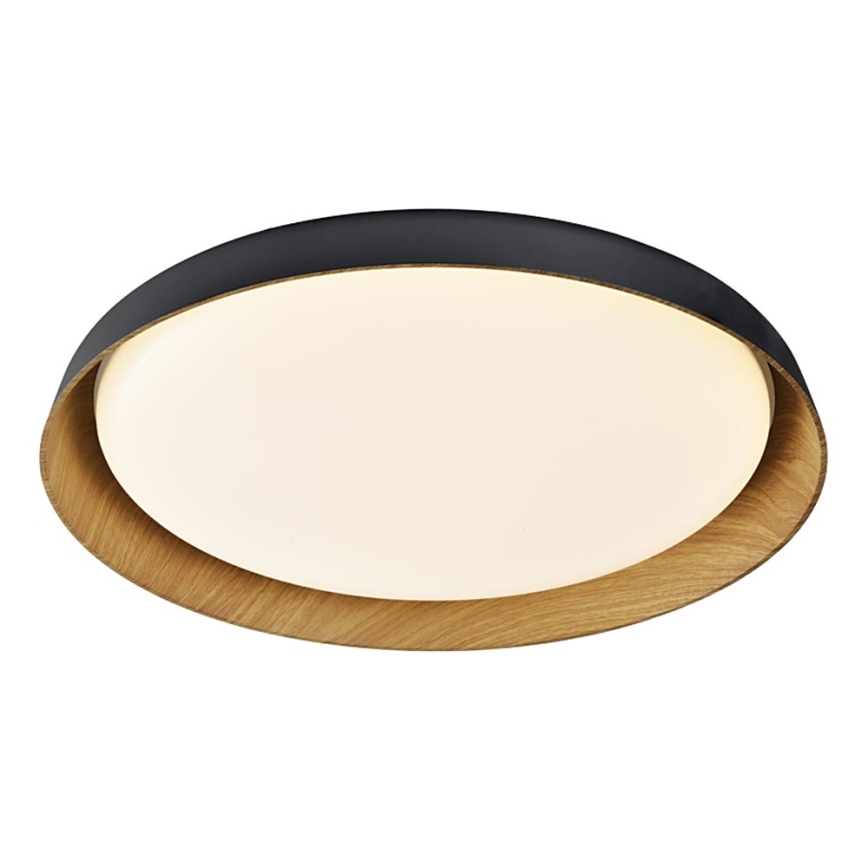 Top Light - LED Димируем плафон SATELLITE LED/48W/230V 3000-6500K Ø 53 см черен/кафяв + дистанционно управление