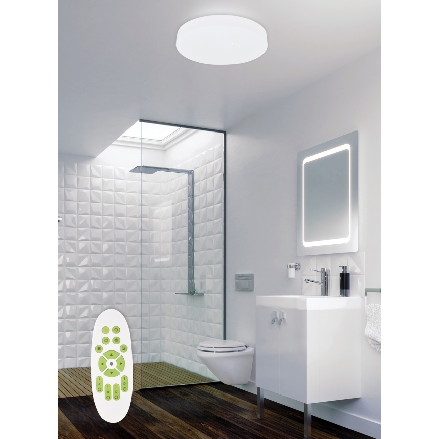 Top Light - LED Димируем плафон за баня TWISTER LED/51W/230V IP44 + дистанционно управление