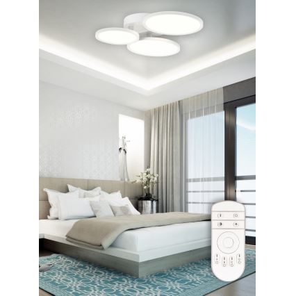 Top Light - LED Димируем полилей за повърхностен монтаж MERKUR LED/50W/230V 3000-6500K бял + дистанционно управление