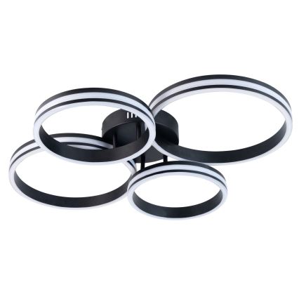 Top Light - LED Димируем полилей за повърхностен монтаж OLYMP LED/65W/230V кръгла черен + дистанционно управление