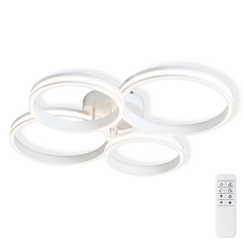 Top Light - LED Димируем полилей за повърхностен монтаж OLYMP LED/65W/230V 3000-6500K кръгла бял + дистанционно управление