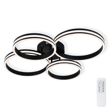 Top Light - LED Димируем полилей за повърхностен монтаж OLYMP LED/65W/230V кръгла черен + дистанционно управление