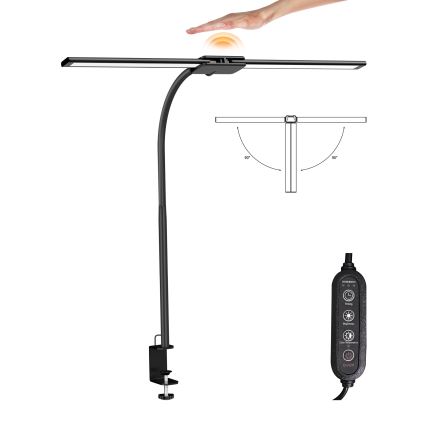 Top Light - LED димируема настолна лампа с щипка LYRA LED/18W/230V 3000-6500K черна