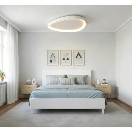 Top Light - LED димируемо таванно осветително тяло ECLIPSE LED/55W/230V 3000-6500K pr. 60 cm бяло + дистанционно управление