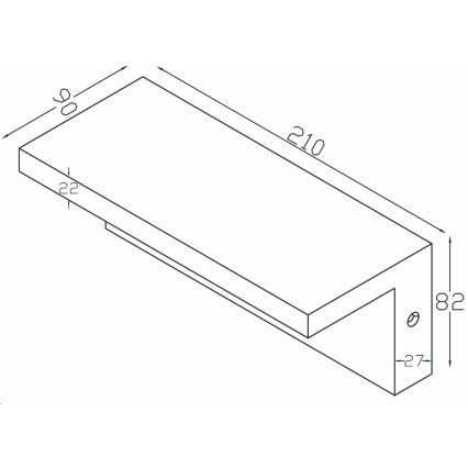 Top Light - LED Екстериорен аплик ELON LED/10W/230V 4000K IP54