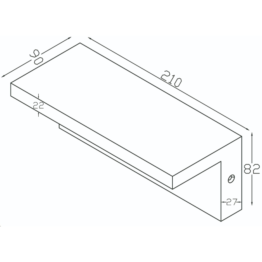 Top Light - LED Екстериорен аплик ELON LED/10W/230V 4000K IP54