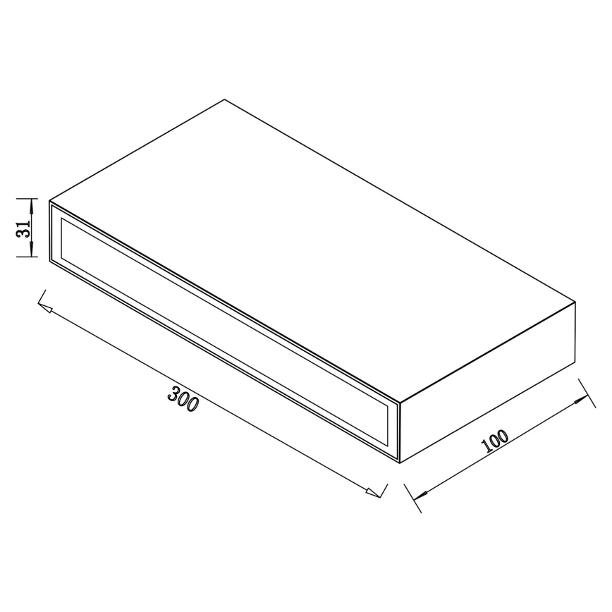Top Light - LED Екстериорен аплик OBLIGO LED/12W/230V IP65 бял