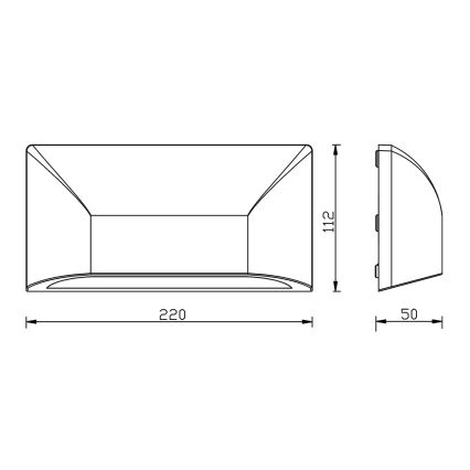 Top Light - LED Екстериорен аплик LED/6W/230V IP65