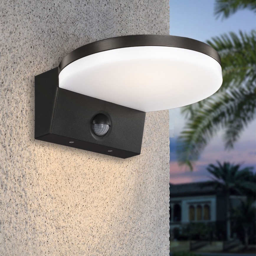 Top Light - LED Екстериорен аплик със сензор NOVARA LED/15W/230V IP65 черен