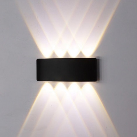 Top Light - LED Екстериорен аплик RAY LED/8W/230V IP44 4000K черен