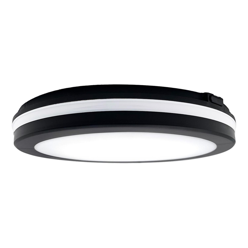 Top Light  - LED Лампа за баня COMET LED/24W/230V 3000/4000/6500K IP54 Ø 30 см черен