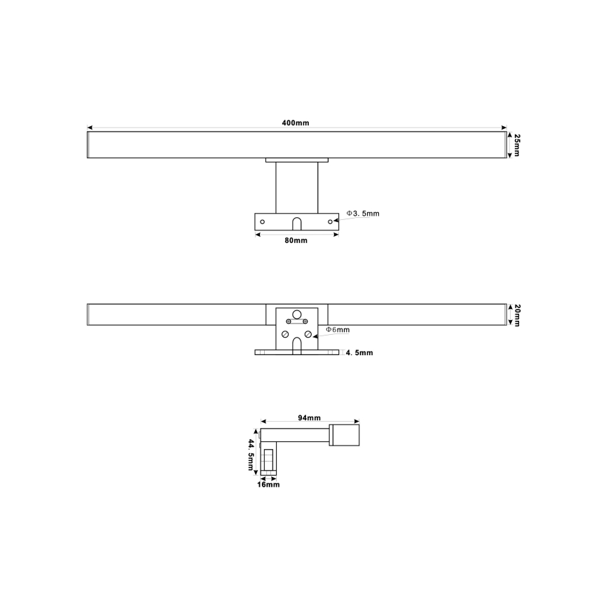 Top Light - LED Лампа за огледало в баня OREGON LED/7W/230V 40 см IP44