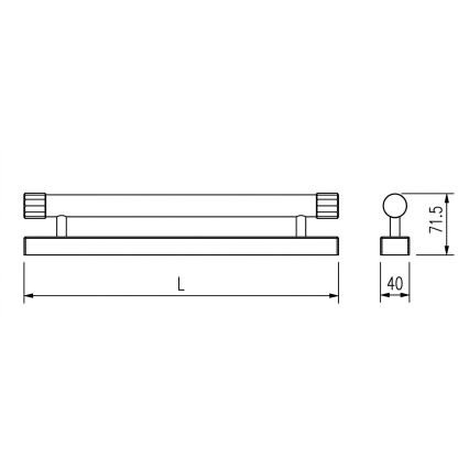 Top Light - LED Осветително тяло за огледало за баня TURIA LED/12W/230V 3000/4000/6500K IP44 60 cm лъскав хром