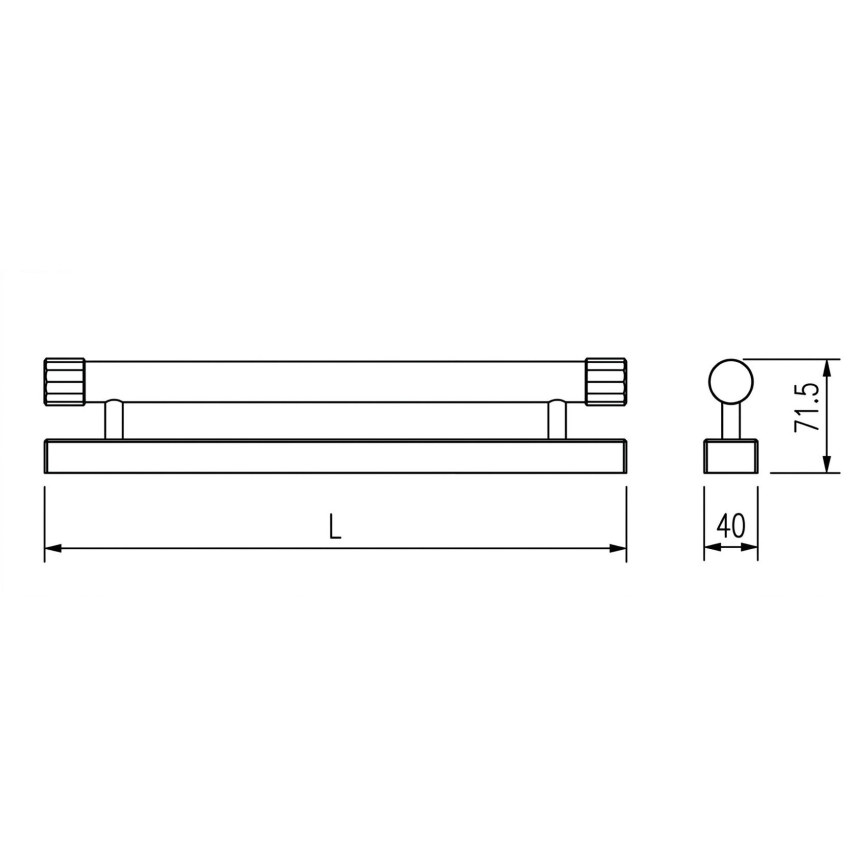 Top Light - LED осветление за огледало за баня TURIA LED/8W/230V 3000/4000/6500K IP44 40 cm черно