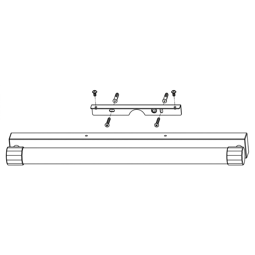 Top Light - LED осветление за огледало за баня TURIA LED/8W/230V 3000/4000/6500K IP44 40 cm черно
