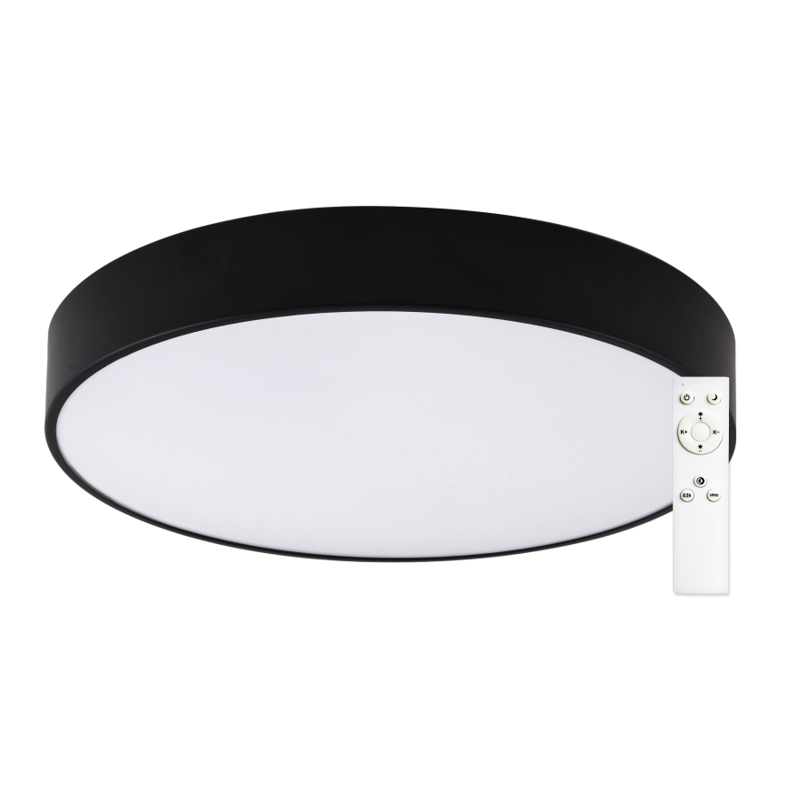 Top Light - LED Димируем плафон за баня PETAL LED/48W/230V IP44 3000-6500K Ø 48 см черен + дистанционно управление