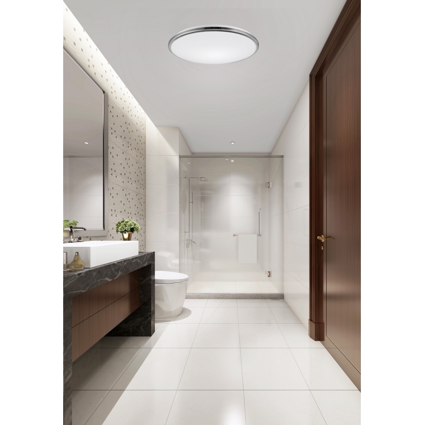 Top Light - LED Плафон за баня SILVER LED/10W/230V IP44 3000/4000/6500K Ø 29 см лъскав хром