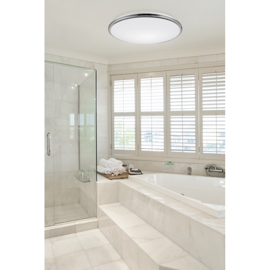 Top Light - LED Плафон за баня SILVER LED/24W/230V IP44 3000/4000/6500K Ø 39 см лъскав хром