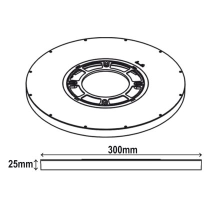 Top Light  - LED Плафониера REVIT LED/24W/230V 3000/4000/6500K Ø 30 см бял