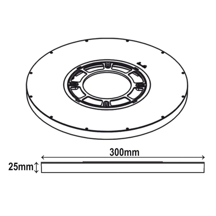 Top Light  - LED Плафониера REVIT LED/24W/230V 3000/4000/6500K Ø 30 см бял