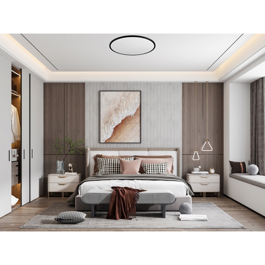 Top Light - LED Плафониера REVIT LED/24W/230V 3000/4000/6500K Ø 30 см черен