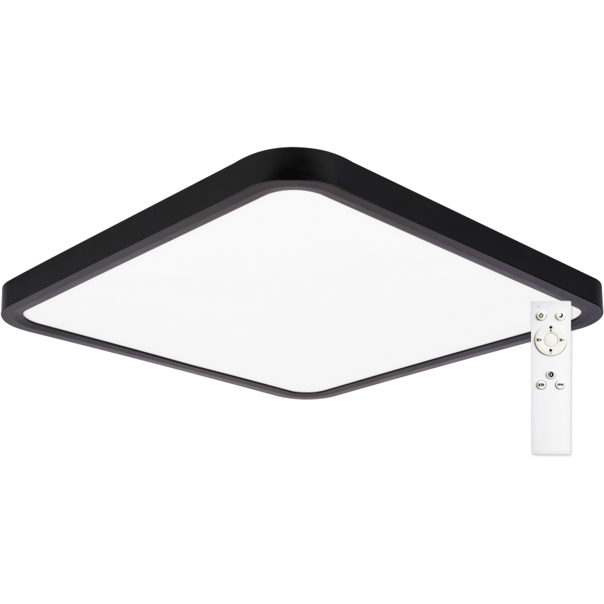 Top Light - LED Димируем плафон REVIT LED/36W/230V 3000-6500K 40x40 см черен + дистанционно управление
