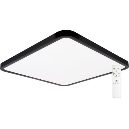 Top Light - LED Димируем плафон REVIT LED/50W/230V 3000-6500K 50x50 см черен + дистанционно управление