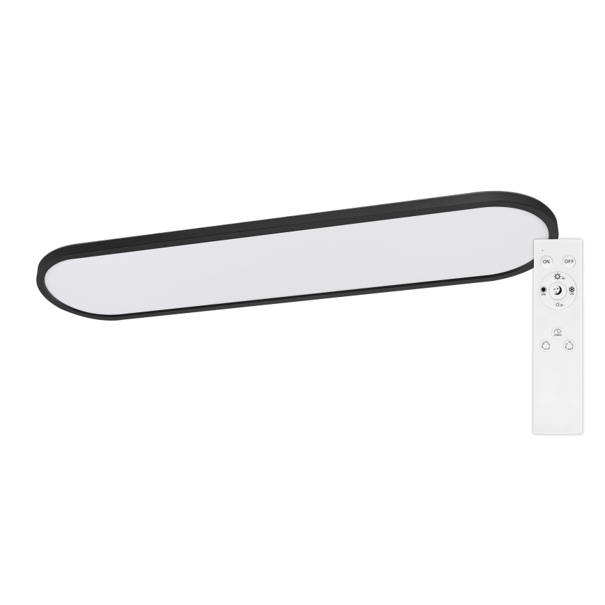 Top Light - LED димируемо таванно повърхностно висящо осветително тяло OVAL LED/36W/230V 3000-6500K черно + дистанционно управление