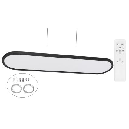 Top Light - LED димируемо таванно повърхностно висящо осветително тяло OVAL LED/36W/230V 3000-6500K черно + дистанционно управление