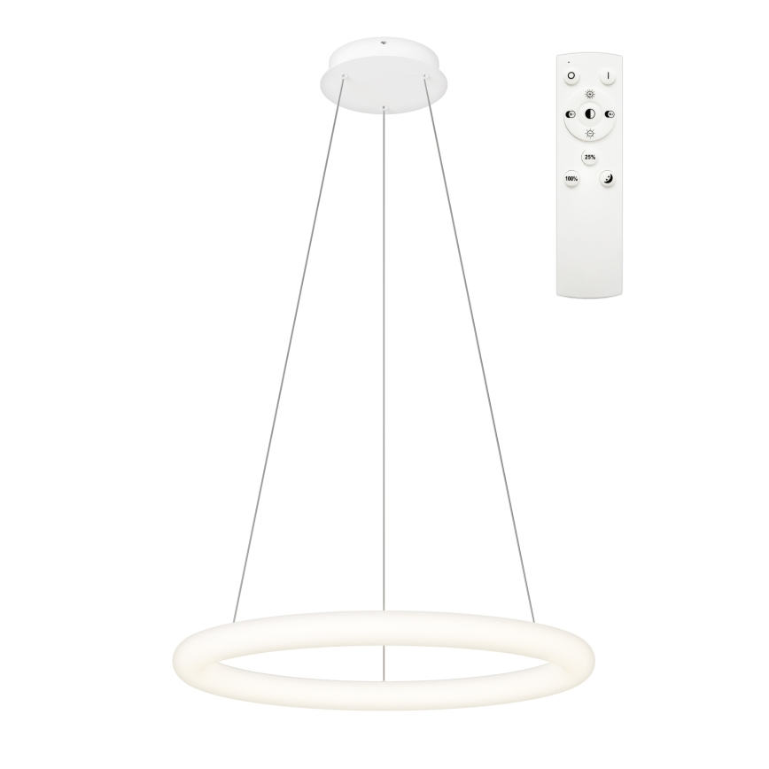 Top Light - Димируем LED полилей с кабелно окачване RINGO LED/40W/230V 3000-6500K бял + дистанционно управление