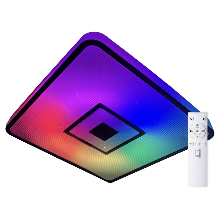 Top Light - LED RGB Димируем плафон RAINBOW LED/24W/230V ъглов + дистанционно управление