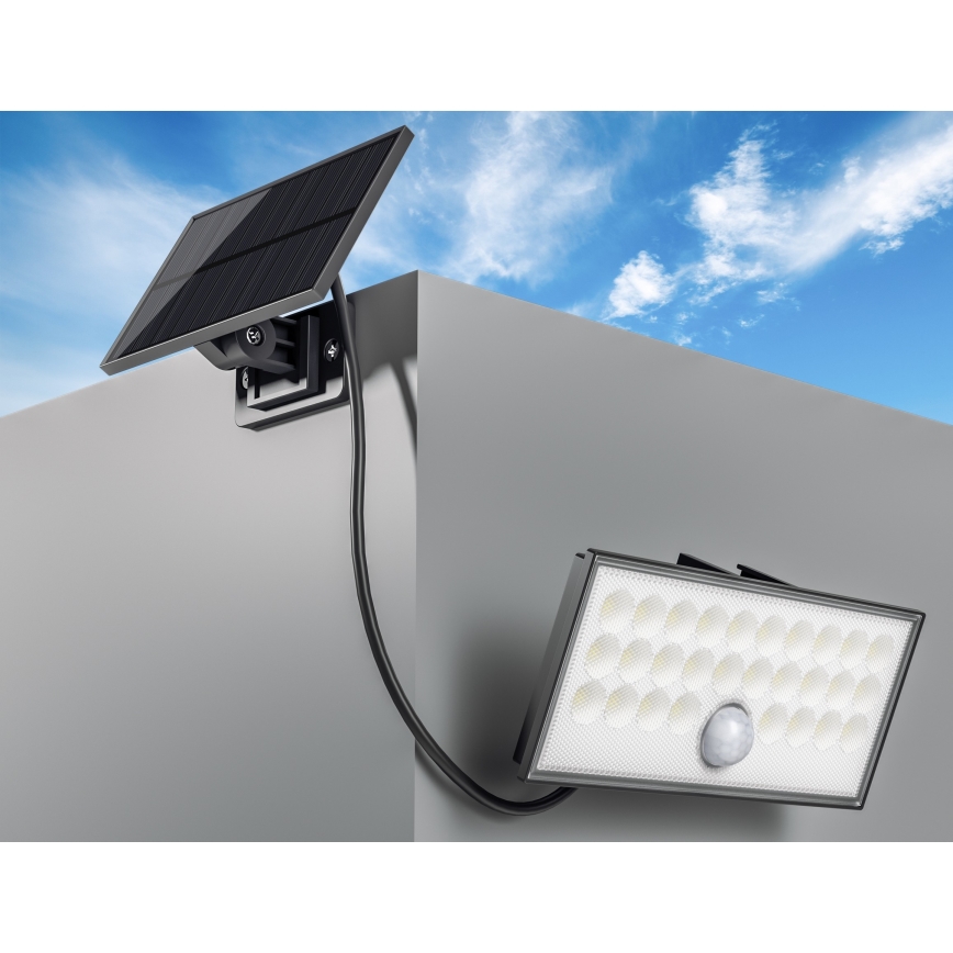 Top Light - LED Соларен стена прожектор със сензор HELEON VARIO LED/8W/3,7V IP65 4000K 2200 mAh + дистанционно управление