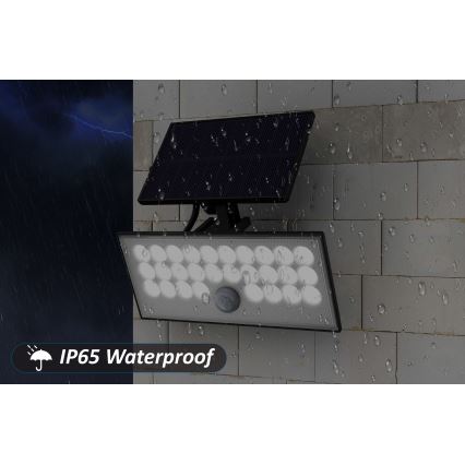 Top Light - LED Соларен стена прожектор със сензор HELEON VARIO LED/8W/3,7V IP65 4000K 2200 mAh + дистанционно управление
