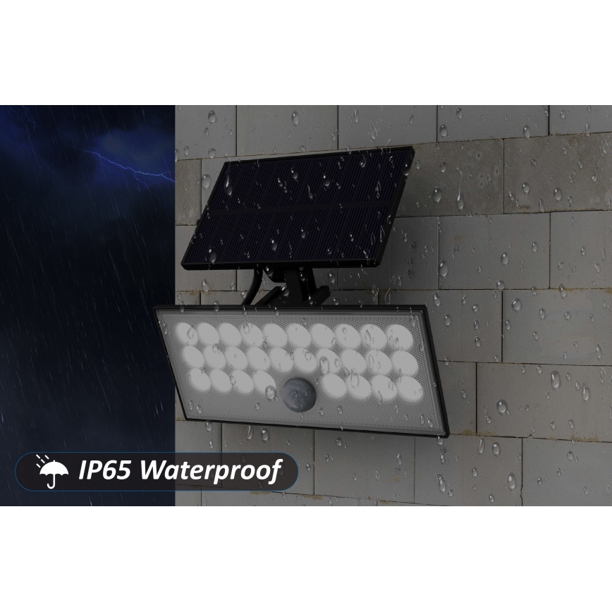 Top Light - LED Соларен стена прожектор със сензор HELEON VARIO LED/8W/3,7V IP65 4000K 2200 mAh + дистанционно управление