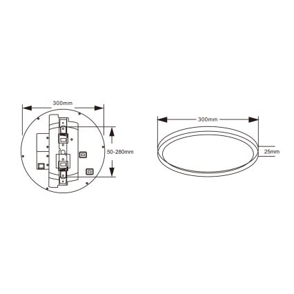 Top Light - LED таванно осветително тяло с датчик за движение REVIT LED/12/18/24W/230V 3000/4000/6500K Ø 30 см бяло