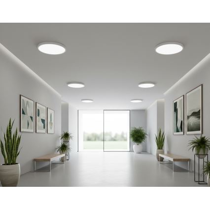Top Light - LED плафон със сензор за движение REVIT LED/9/12/18W/230V 3000/4000/6500K диаметър 23 см бял