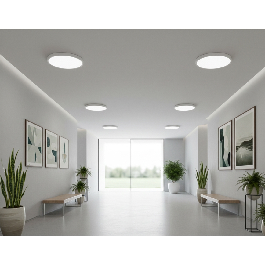 Top Light - LED плафон със сензор за движение REVIT LED/9/12/18W/230V 3000/4000/6500K диаметър 23 см бял