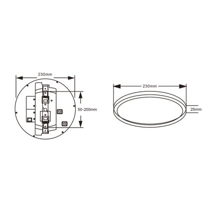 Top Light - LED плафон със сензор за движение REVIT LED/9/12/18W/230V 3000/4000/6500K диаметър 23 см бял